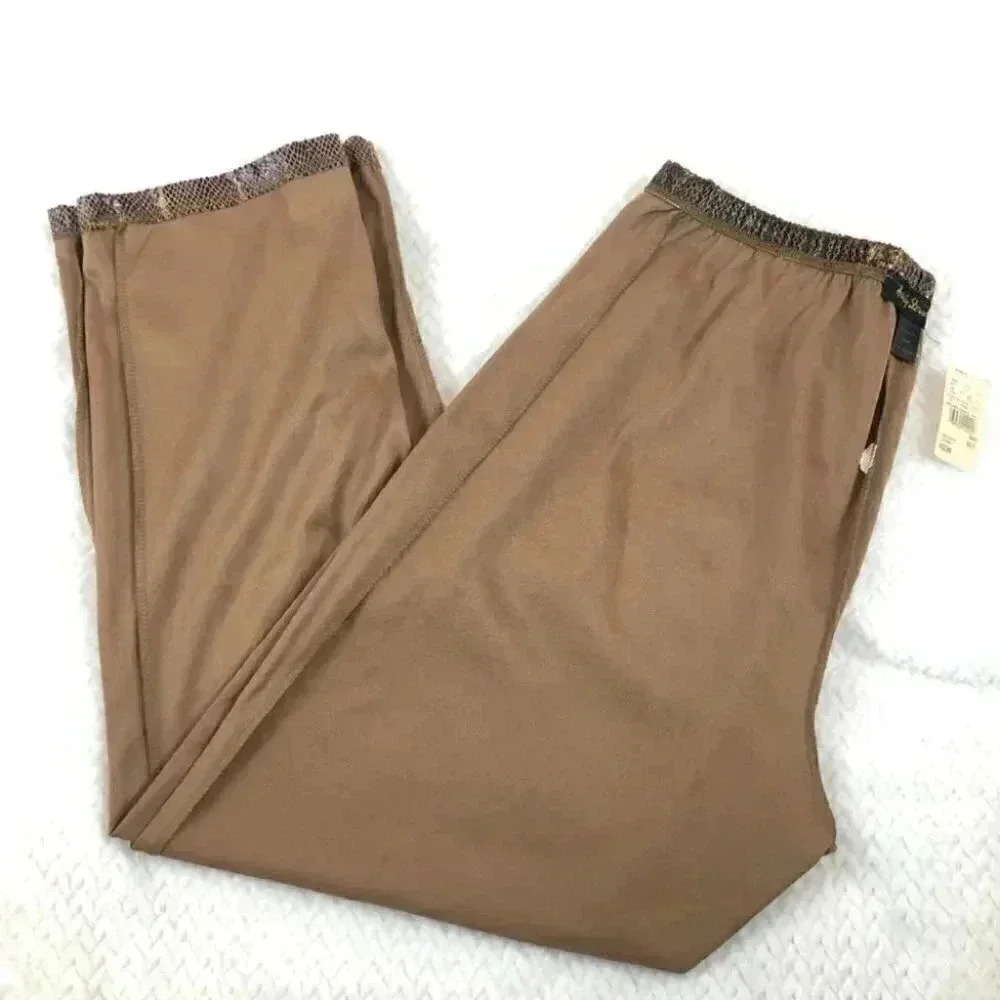 Vintage Ashley Stewart Women’s Brown snake Pull Pants  Size 18/20 - Picture 2 of 8